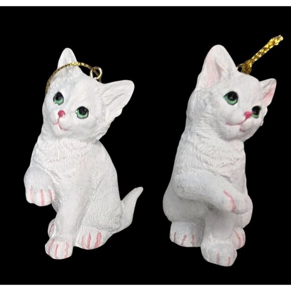Unknown Other - Twin White Cat Christmas Ornament Decoration